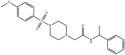 2-[4-(4-methoxyphenyl)sulfonylpiperazin-1-yl]-N-(1-phenylethyl)acetamide Struktur