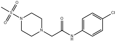 N-(4-chlorophenyl)-2-(4-methylsulfonylpiperazin-1-yl)acetamide Struktur