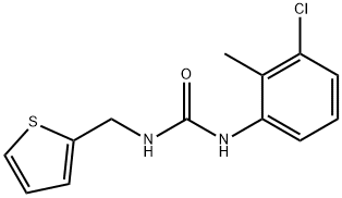 1-(3-chloro-2-methylphenyl)-3-(thiophen-2-ylmethyl)urea Struktur