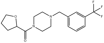 oxolan-2-yl-[4-[[3-(trifluoromethyl)phenyl]methyl]piperazin-1-yl]methanone Struktur