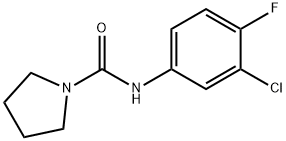 N-(3-chloro-4-fluorophenyl)pyrrolidine-1-carboxamide Struktur