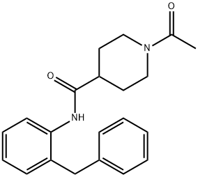 1-acetyl-N-(2-benzylphenyl)piperidine-4-carboxamide Struktur