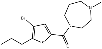 (4-bromo-5-propylthiophen-2-yl)-(4-methyl-1,4-diazepan-1-yl)methanone Struktur