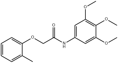 2-(2-methylphenoxy)-N-(3,4,5-trimethoxyphenyl)acetamide Struktur