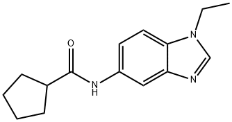 N-(1-ethylbenzimidazol-5-yl)cyclopentanecarboxamide Struktur