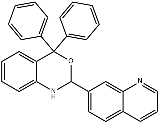 4,4-diphenyl-2-quinolin-7-yl-1,2-dihydro-3,1-benzoxazine Struktur