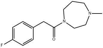 2-(4-fluorophenyl)-1-(4-methyl-1,4-diazepan-1-yl)ethanone Struktur