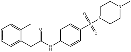 2-(2-methylphenyl)-N-[4-(4-methylpiperazin-1-yl)sulfonylphenyl]acetamide Struktur