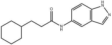 3-cyclohexyl-N-(1H-indazol-5-yl)propanamide Struktur