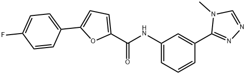 5-(4-fluorophenyl)-N-[3-(4-methyl-1,2,4-triazol-3-yl)phenyl]furan-2-carboxamide Struktur