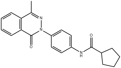 N-[4-(4-methyl-1-oxophthalazin-2-yl)phenyl]cyclopentanecarboxamide Struktur