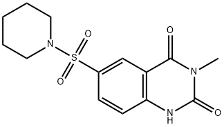 3-methyl-6-piperidin-1-ylsulfonyl-1H-quinazoline-2,4-dione Struktur