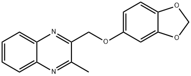 2-(1,3-benzodioxol-5-yloxymethyl)-3-methylquinoxaline Struktur