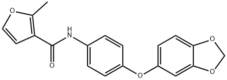 N-[4-(1,3-benzodioxol-5-yloxy)phenyl]-2-methylfuran-3-carboxamide Struktur