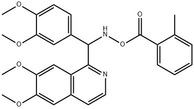 [[(6,7-dimethoxyisoquinolin-1-yl)-(3,4-dimethoxyphenyl)methyl]amino] 2-methylbenzoate Struktur