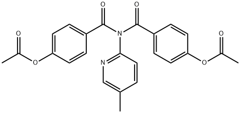 [4-[(4-acetyloxybenzoyl)-(5-methylpyridin-2-yl)carbamoyl]phenyl] acetate Struktur