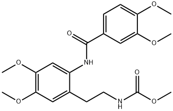 methyl N-[2-[2-[(3,4-dimethoxybenzoyl)amino]-4,5-dimethoxyphenyl]ethyl]carbamate Struktur