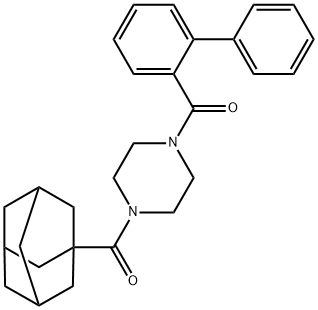 [4-(adamantane-1-carbonyl)piperazin-1-yl]-(2-phenylphenyl)methanone Struktur