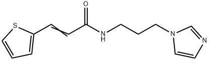 (E)-N-(3-imidazol-1-ylpropyl)-3-thiophen-2-ylprop-2-enamide Struktur