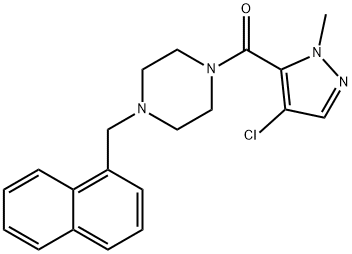 (4-chloro-2-methylpyrazol-3-yl)-[4-(naphthalen-1-ylmethyl)piperazin-1-yl]methanone Struktur