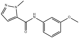 N-(3-methoxyphenyl)-2-methylpyrazole-3-carboxamide Struktur