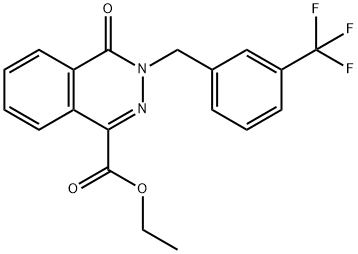 ethyl 4-oxo-3-[[3-(trifluoromethyl)phenyl]methyl]phthalazine-1-carboxylate Structure