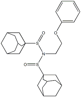 N-(1-adamantylsulfinyl)-N-(2-phenoxyethyl)adamantane-1-sulfinamide Struktur