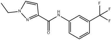 1-ethyl-N-[3-(trifluoromethyl)phenyl]pyrazole-3-carboxamide Struktur