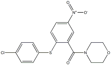 [2-(4-chlorophenyl)sulfanyl-5-nitrophenyl]-morpholin-4-ylmethanone Struktur