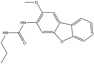 1-(2-methoxydibenzofuran-3-yl)-3-propylurea Struktur