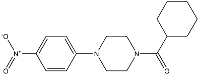 cyclohexyl-[4-(4-nitrophenyl)piperazin-1-yl]methanone Struktur