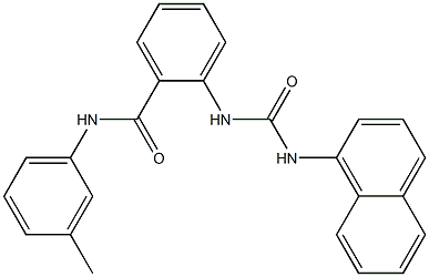 N-(3-methylphenyl)-2-(naphthalen-1-ylcarbamoylamino)benzamide Struktur