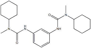 1-cyclohexyl-3-[3-[[cyclohexyl(methyl)carbamoyl]amino]phenyl]-1-methylurea Struktur