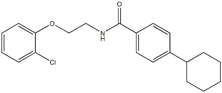 N-[2-(2-chlorophenoxy)ethyl]-4-cyclohexylbenzamide Struktur