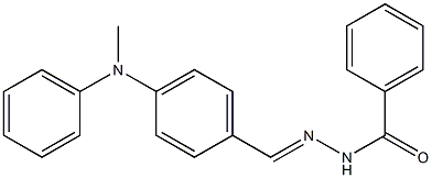 N-[(E)-[4-(N-methylanilino)phenyl]methylideneamino]benzamide Struktur