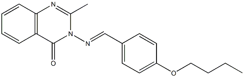 3-[(E)-(4-butoxyphenyl)methylideneamino]-2-methylquinazolin-4-one Struktur