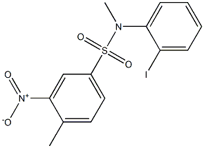 N-(2-iodophenyl)-N,4-dimethyl-3-nitrobenzenesulfonamide Struktur