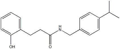 3-(2-hydroxyphenyl)-N-[(4-propan-2-ylphenyl)methyl]propanamide Struktur