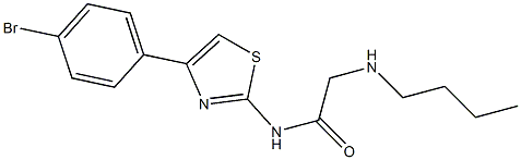 N-[4-(4-bromophenyl)-1,3-thiazol-2-yl]-2-(butylamino)acetamide Struktur