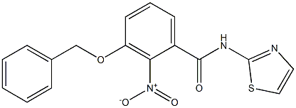 2-nitro-3-phenylmethoxy-N-(1,3-thiazol-2-yl)benzamide Struktur