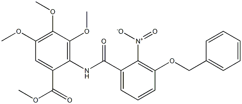 methyl 3,4,5-trimethoxy-2-[(2-nitro-3-phenylmethoxybenzoyl)amino]benzoate Struktur