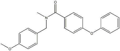 N-[(4-methoxyphenyl)methyl]-N-methyl-4-phenoxybenzamide Struktur