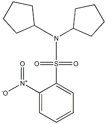 N,N-dicyclopentyl-2-nitrobenzenesulfonamide Struktur