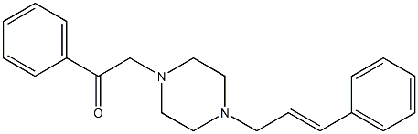 2-phenyl-1-[4-[(E)-3-phenylprop-2-enyl]piperazin-1-yl]ethanone Struktur