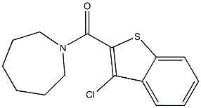 azepan-1-yl-(3-chloro-1-benzothiophen-2-yl)methanone Struktur