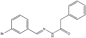 N-[(E)-(3-bromophenyl)methylideneamino]-2-phenylacetamide Struktur