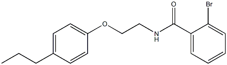 2-bromo-N-[2-(4-propylphenoxy)ethyl]benzamide Struktur