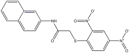 2-(2,4-dinitrophenyl)sulfanyl-N-naphthalen-2-ylacetamide Struktur