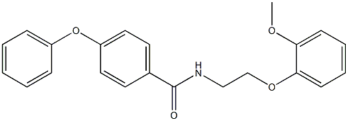 N-[2-(2-methoxyphenoxy)ethyl]-4-phenoxybenzamide Struktur