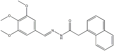 2-naphthalen-1-yl-N-[(E)-(3,4,5-trimethoxyphenyl)methylideneamino]acetamide Struktur